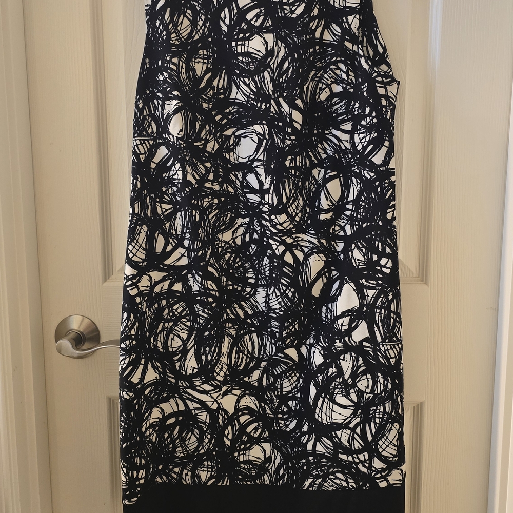 AB Studio Monochrome Abstract Dress